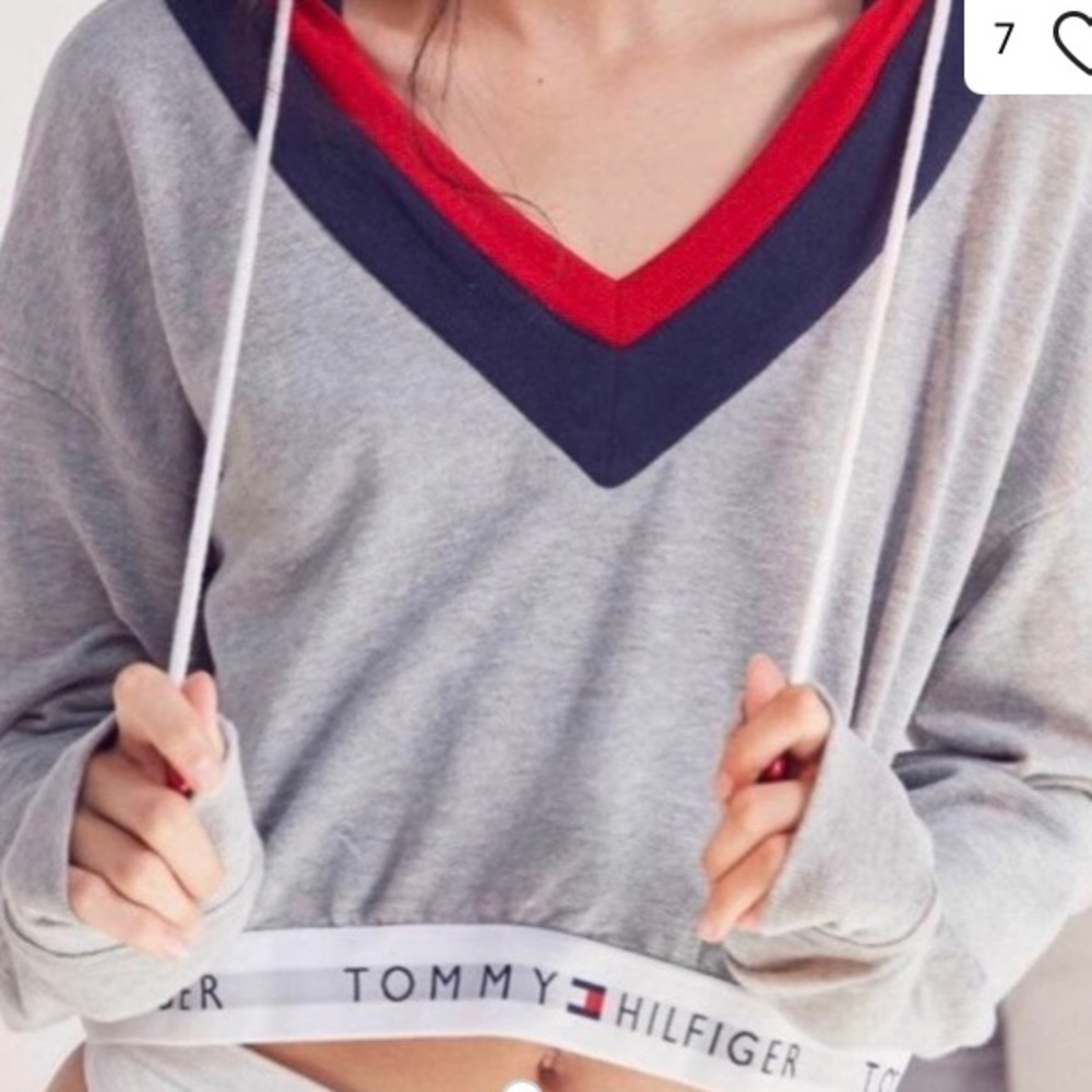 Tommy Hilfiger Crop Hoodie Top